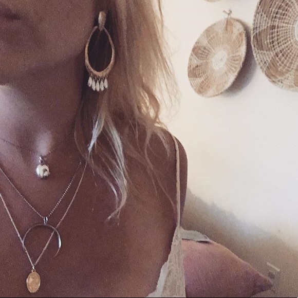 Vintage Jewelry - Crescent Sterling Moon Necklace